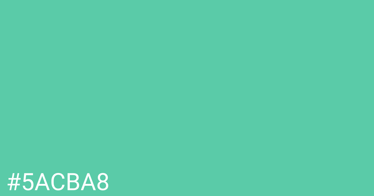 Hex color #5acba8 graphic