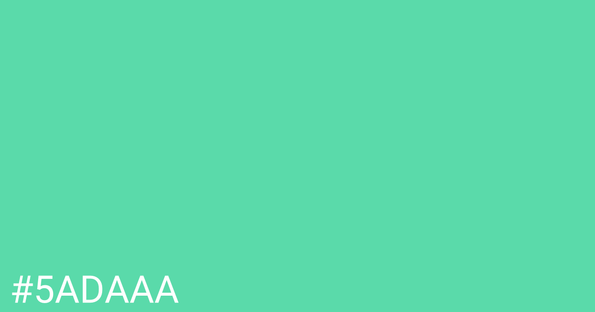 Hex color #5adaaa graphic