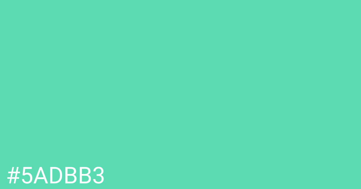 Hex color #5adbb3 graphic