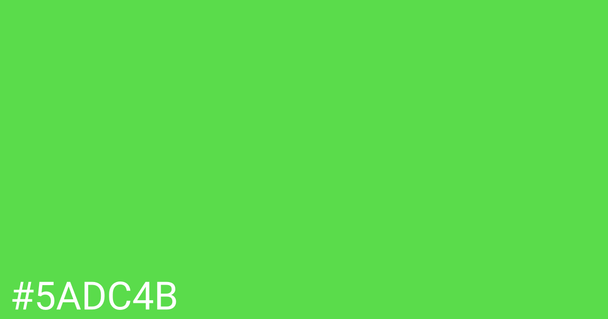 Hex color #5adc4b graphic