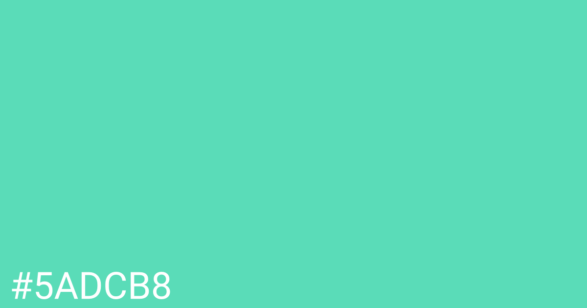 Hex color #5adcb8 graphic