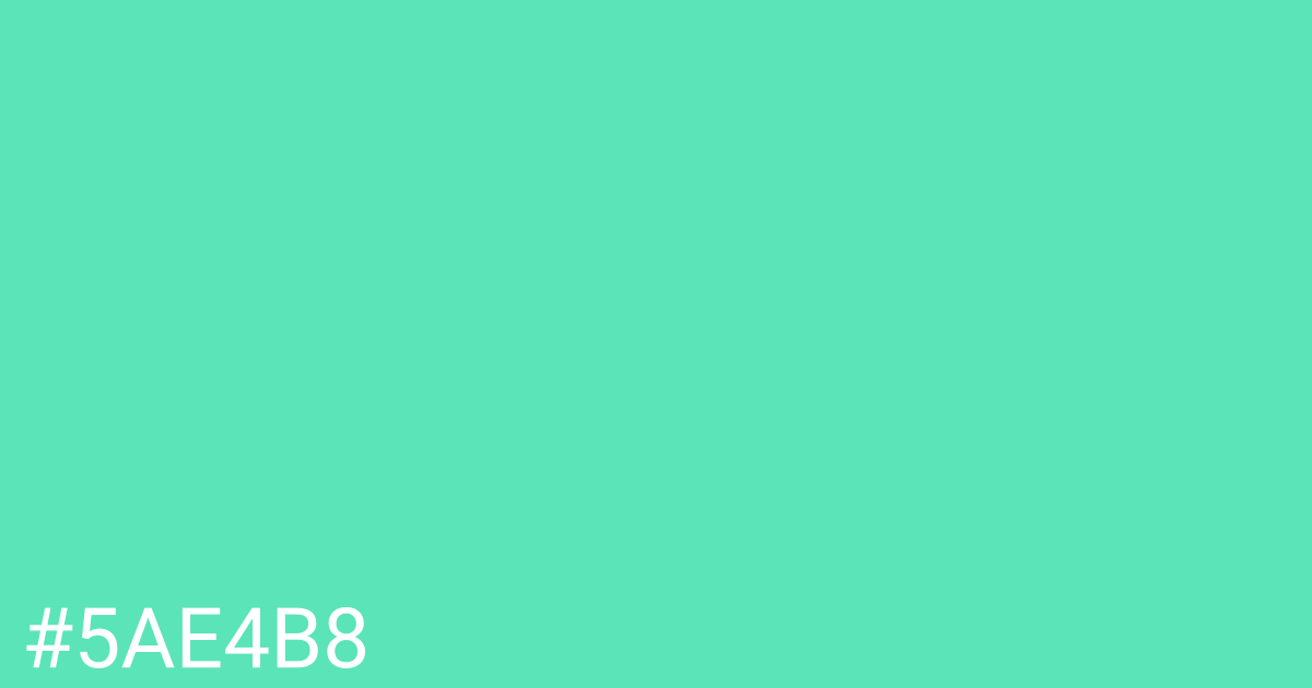 Hex color #5ae4b8 graphic