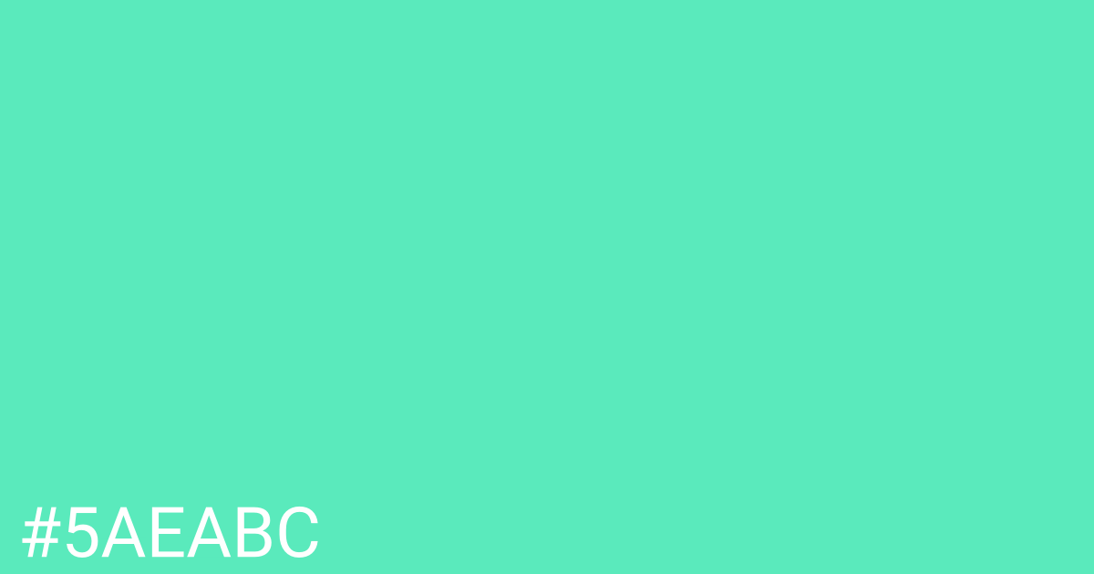 Hex color #5aeabc graphic