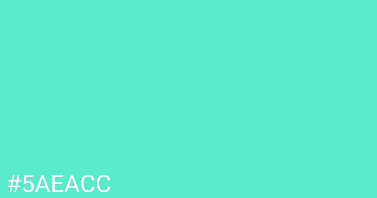 Hex color #5aeacc graphic