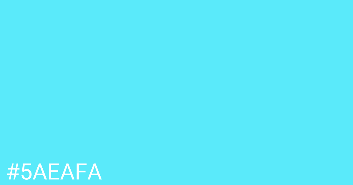 Hex color #5aeafa graphic