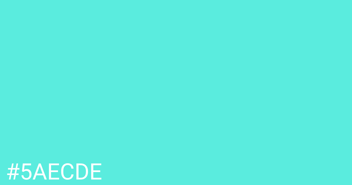 Hex color #5aecde graphic