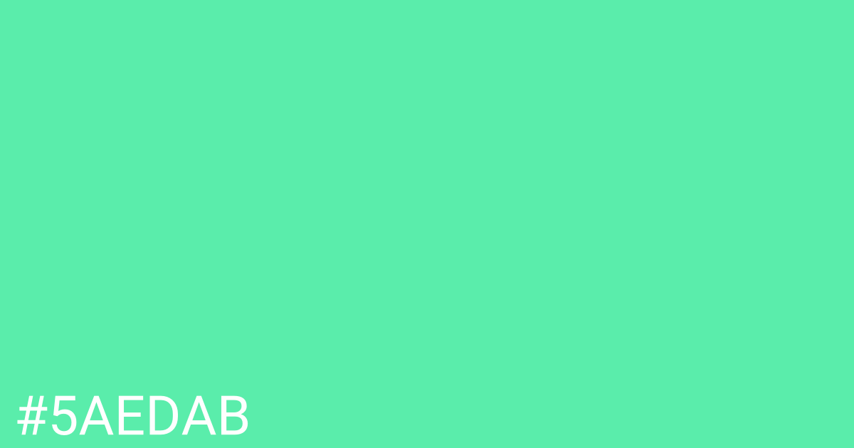 Hex color #5aedab graphic