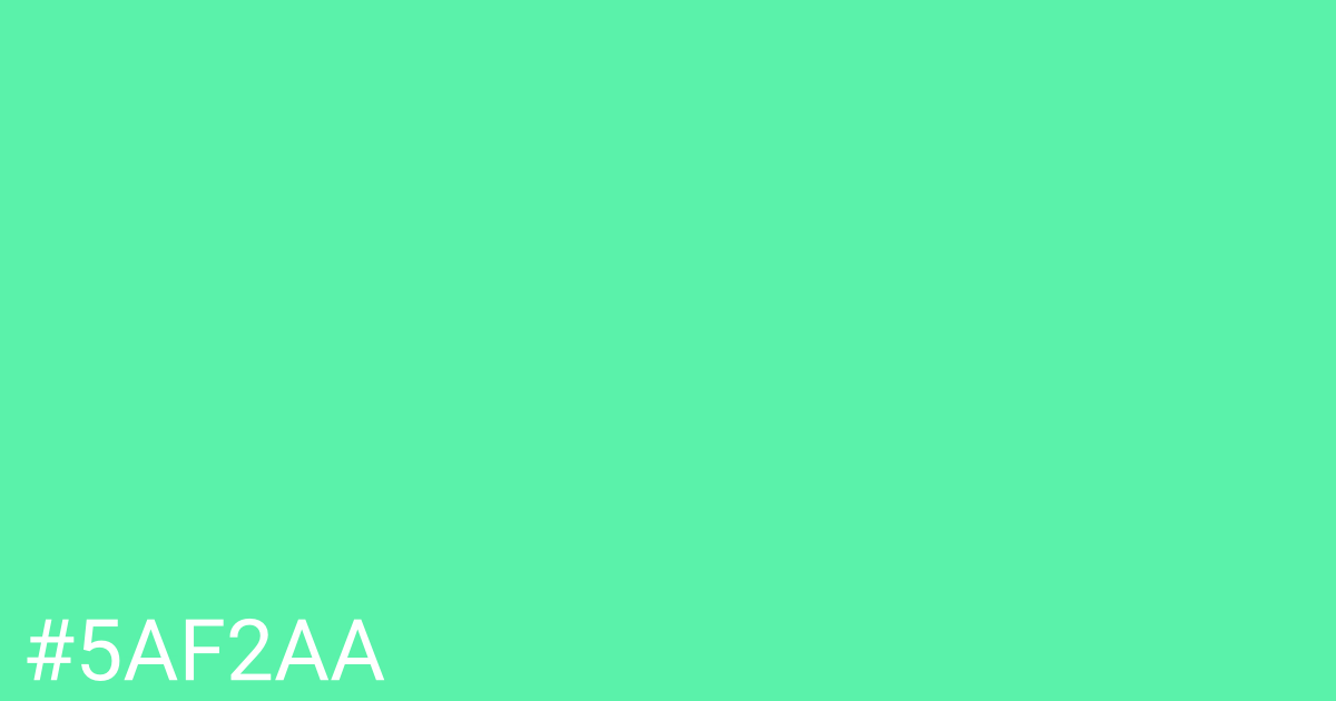 Hex color #5af2aa graphic