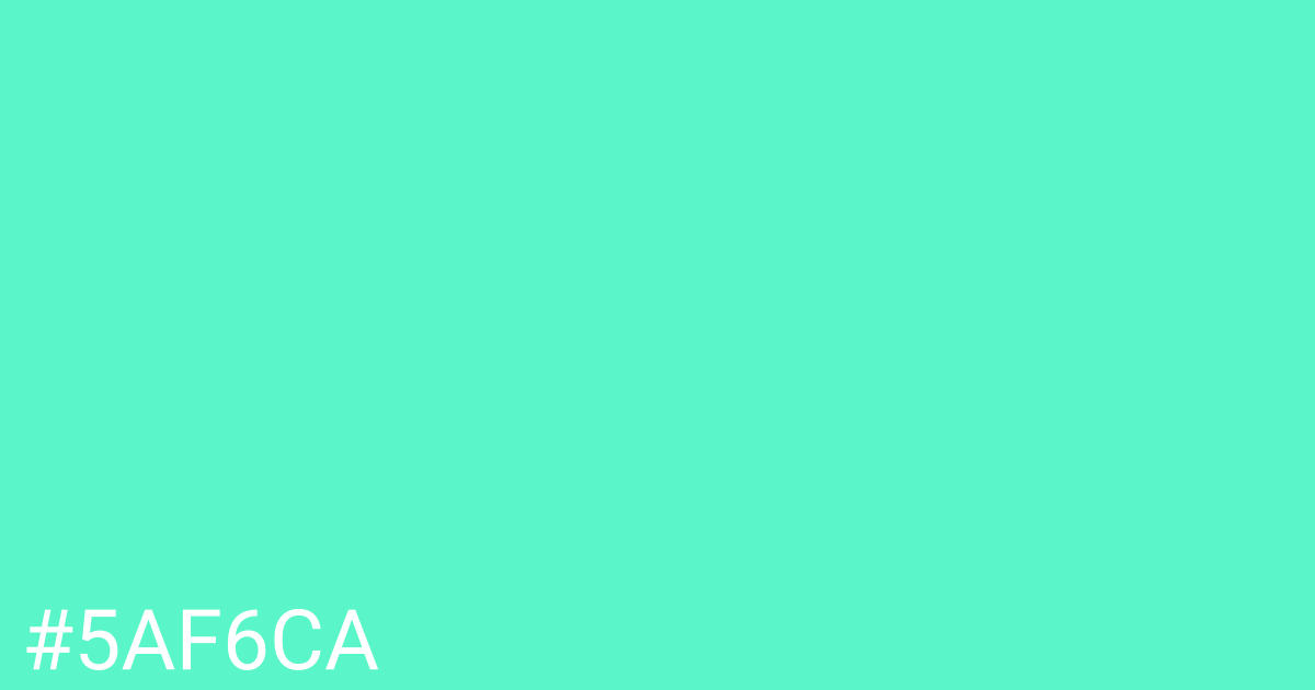 Hex color #5af6ca graphic