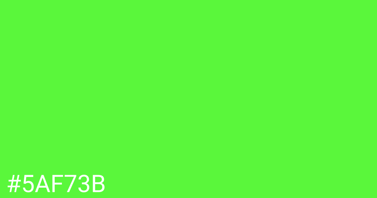 Hex color #5af73b graphic