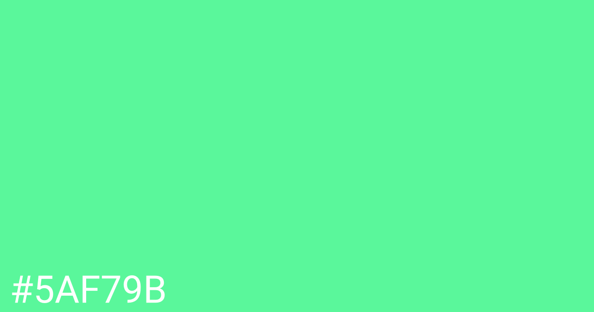 Hex color #5af79b graphic