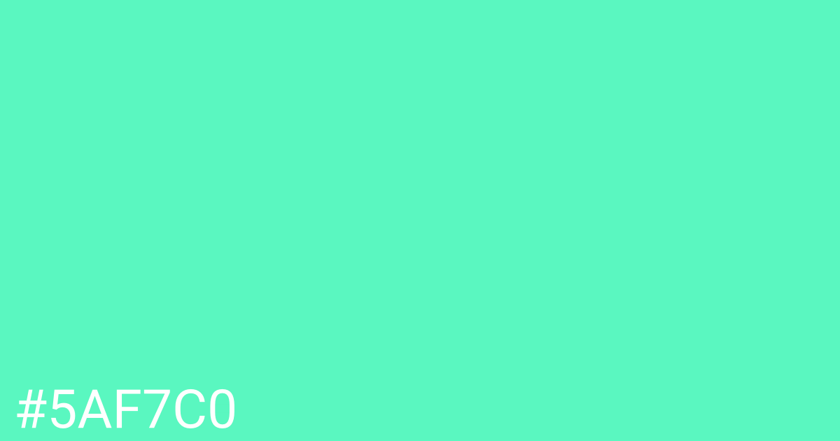 Hex color #5af7c0 graphic