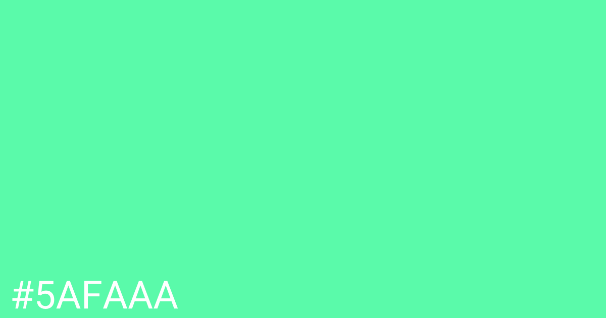 Hex color #5afaaa graphic