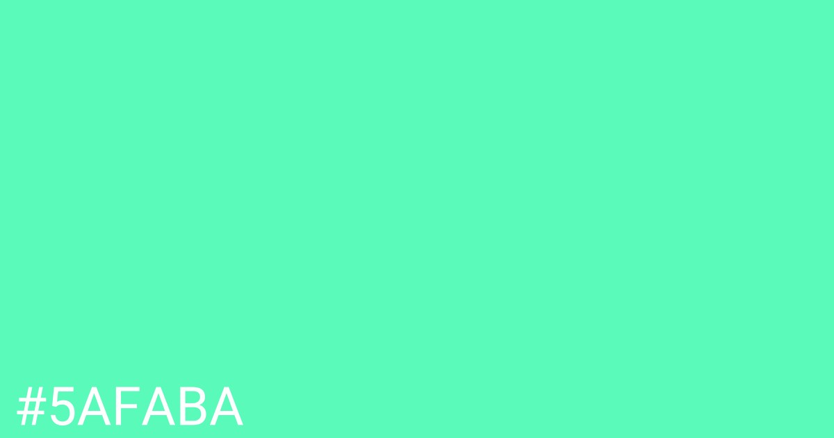 Hex color #5afaba graphic