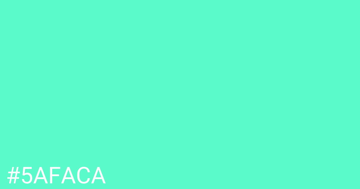 Hex color #5afaca graphic