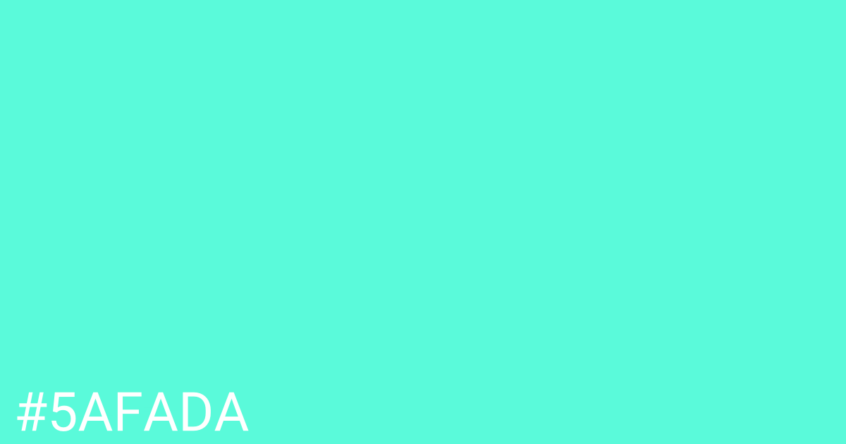 Hex color #5afada graphic