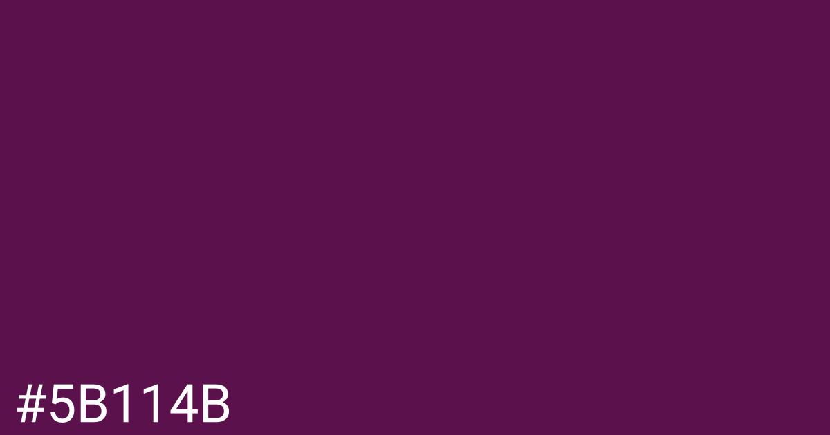 Hex color #5b114b graphic