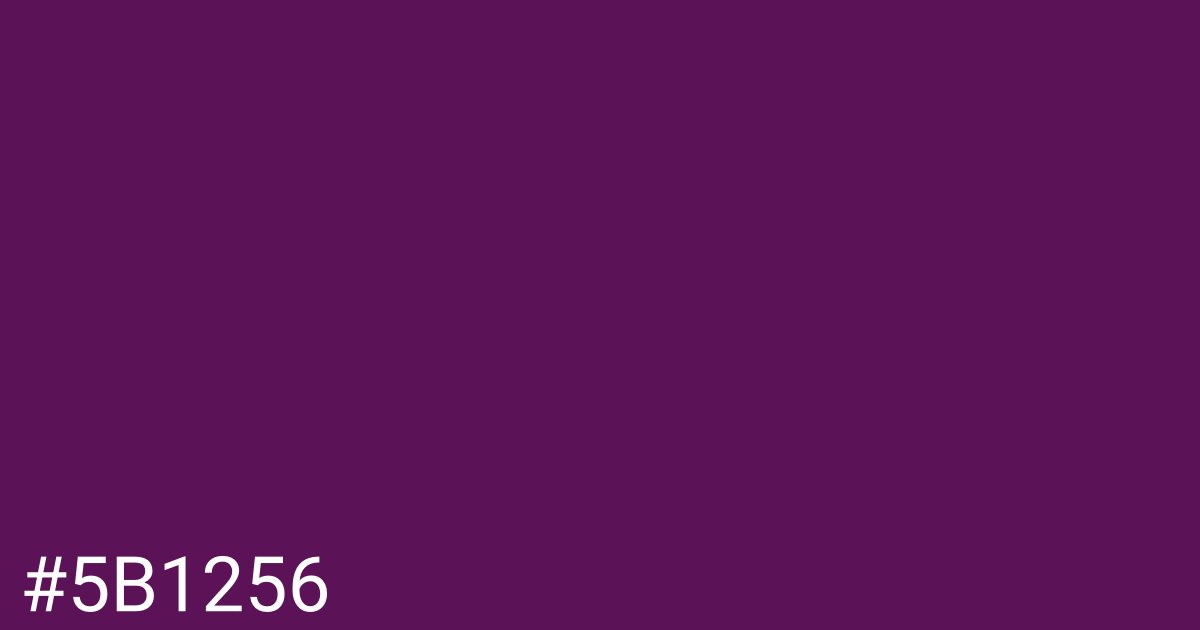 Hex color #5b1256 graphic