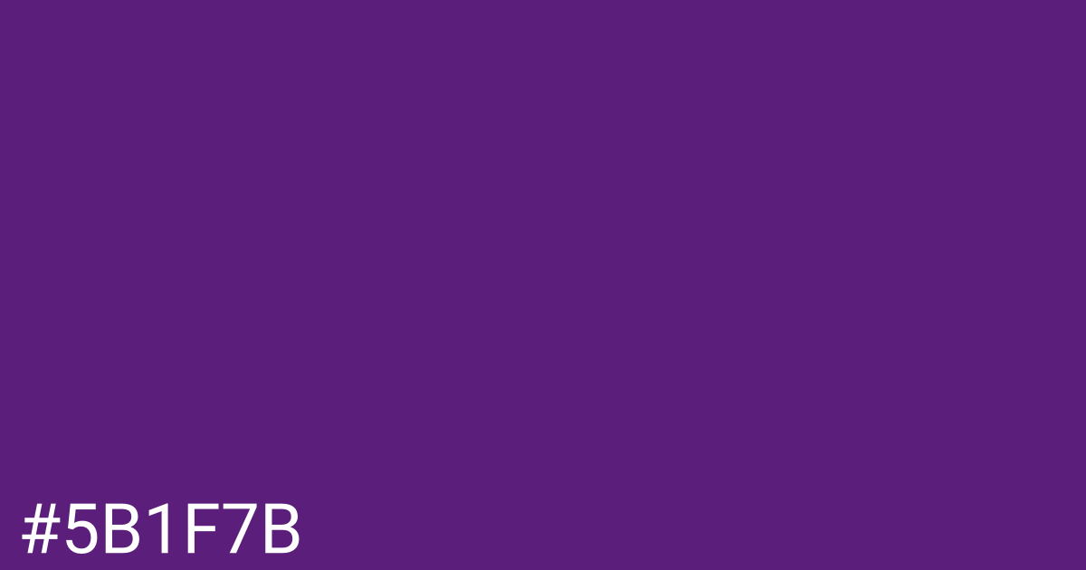 Hex color #5b1f7b graphic