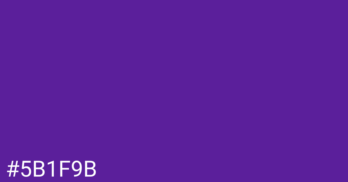 Hex color #5b1f9b graphic