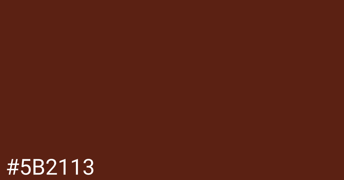 Hex color #5b2113 graphic