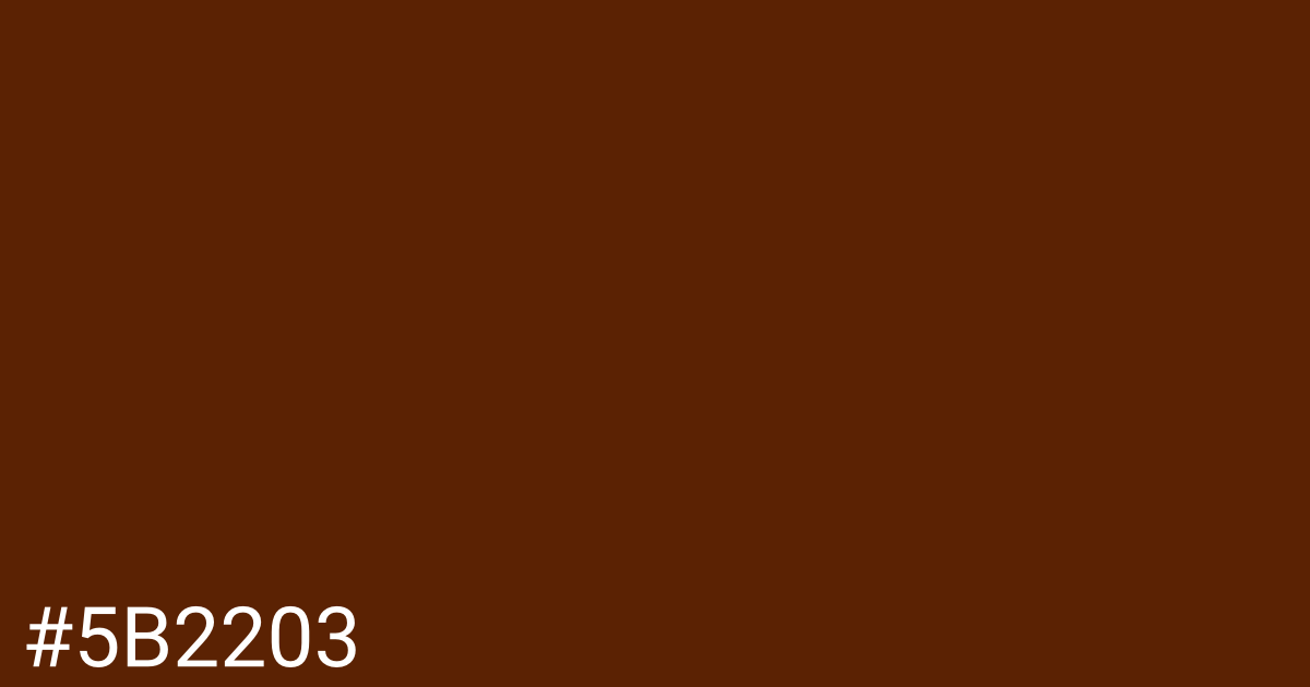 Hex color #5b2203 graphic