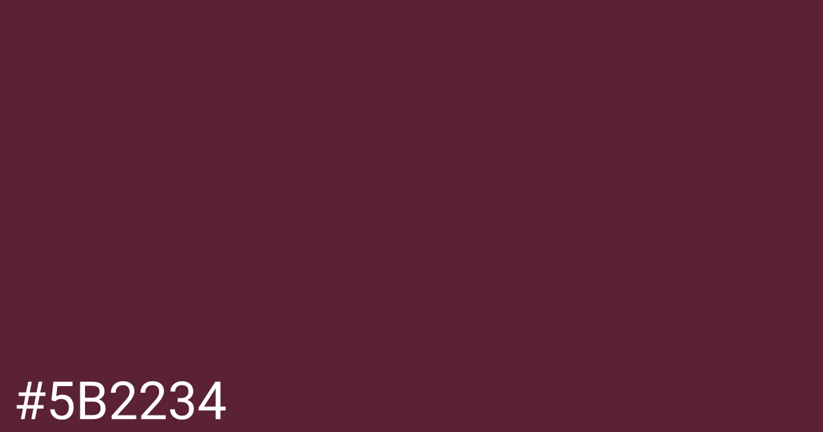 Hex color #5b2234 graphic