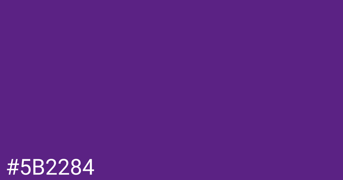 Hex color #5b2284 graphic