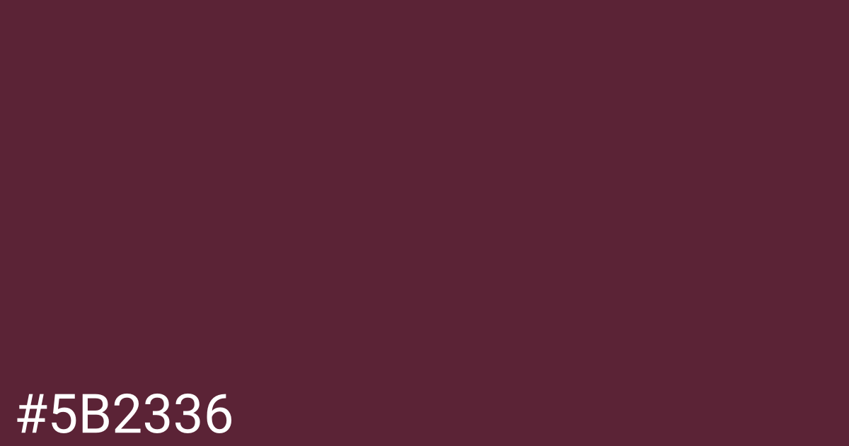 Hex color #5b2336 graphic