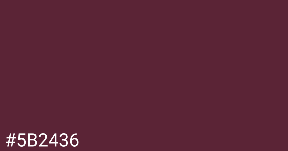 Hex color #5b2436 graphic