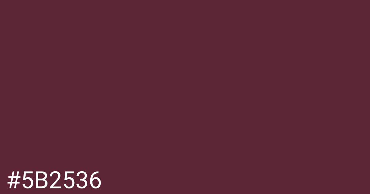 Hex color #5b2536 graphic