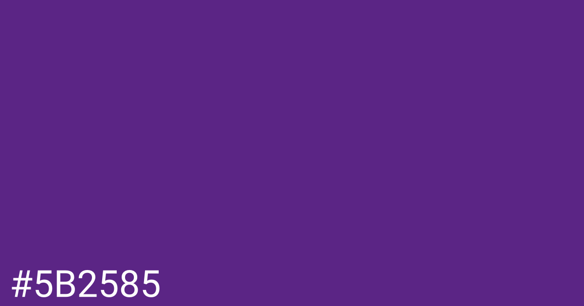 Hex color #5b2585 graphic