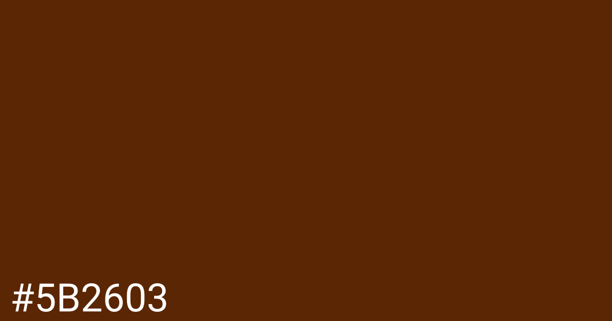 Hex color #5b2603 graphic