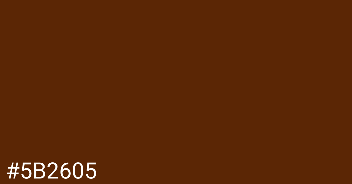 Hex color #5b2605 graphic