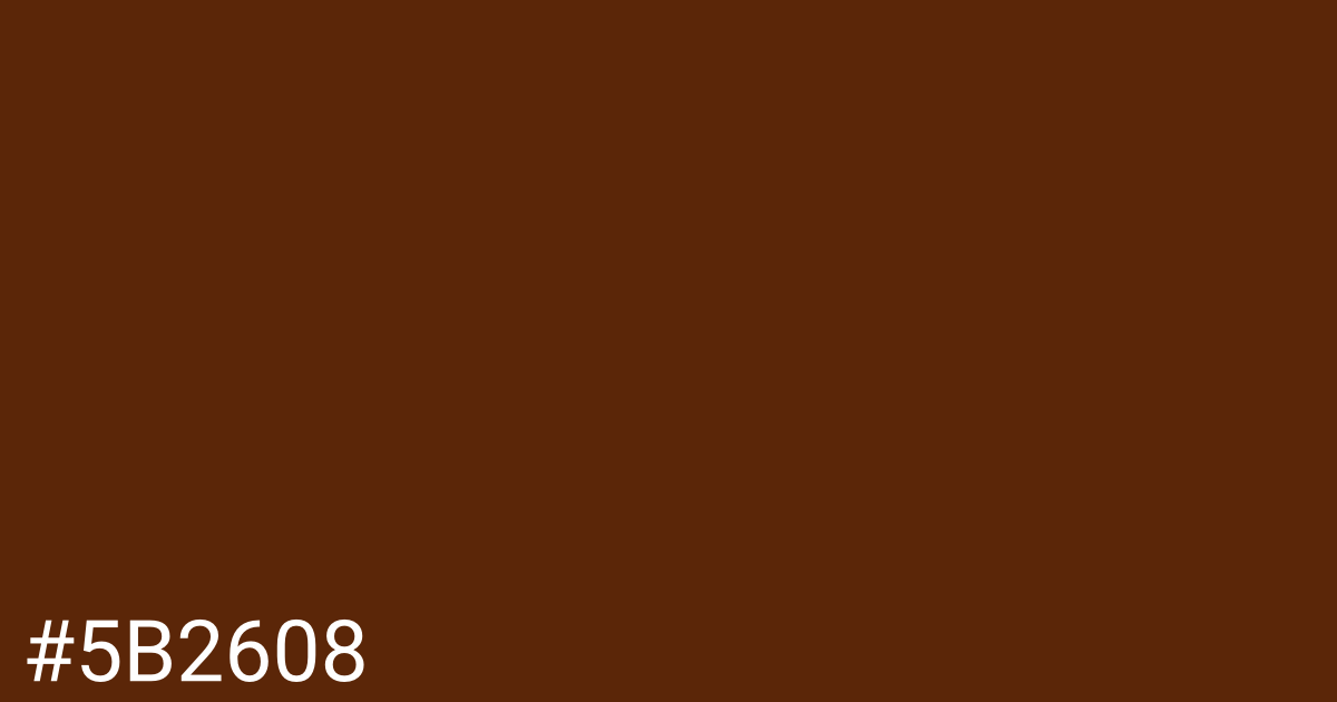 Hex color #5b2608 graphic