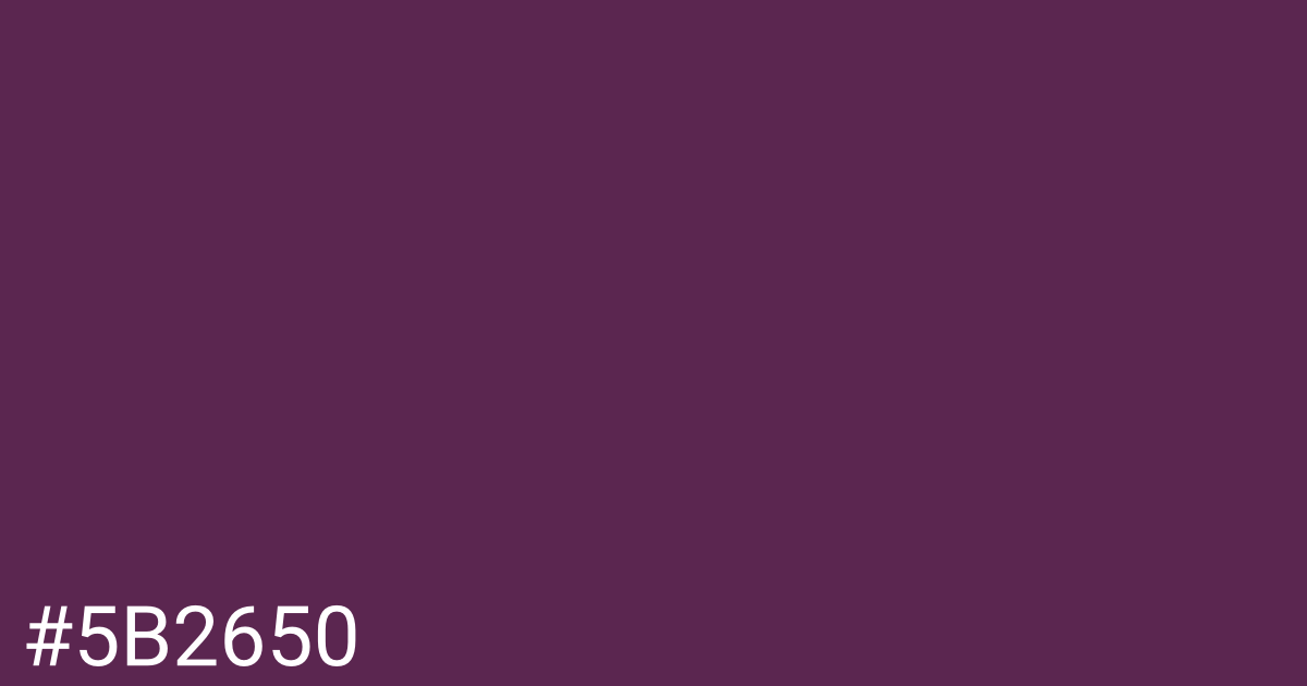 Hex color #5b2650 graphic