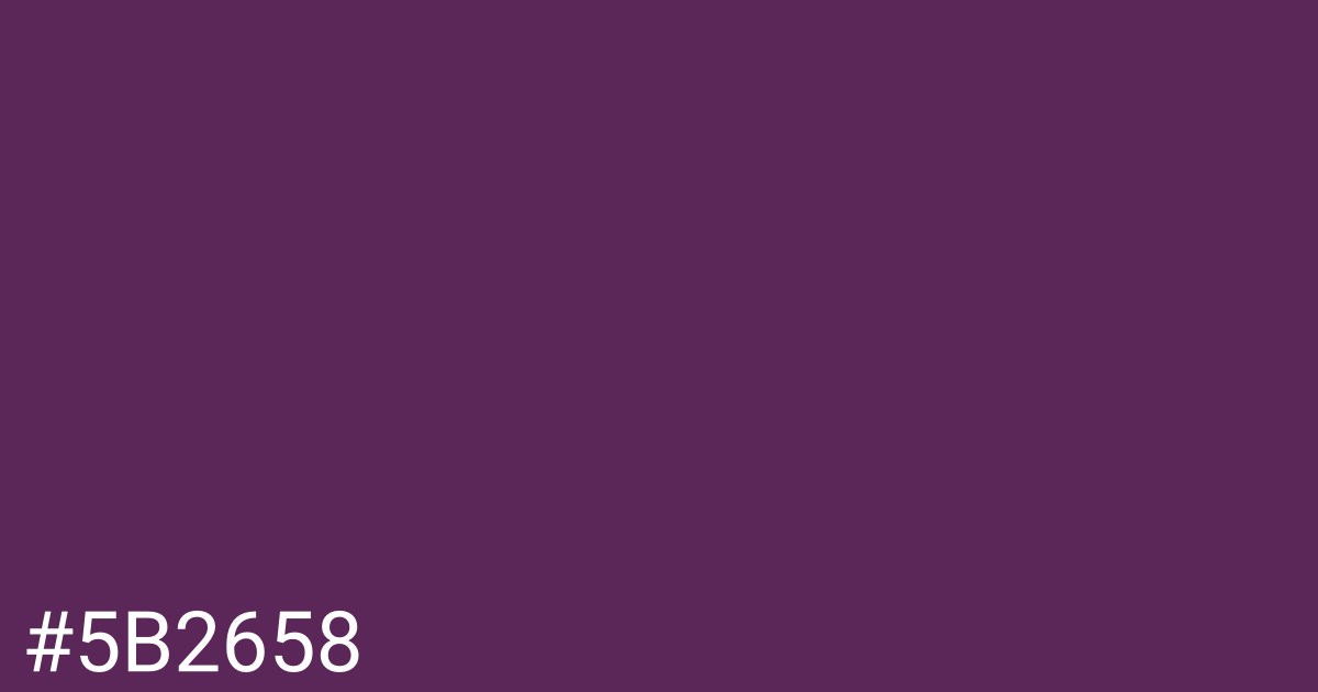 Hex color #5b2658 graphic