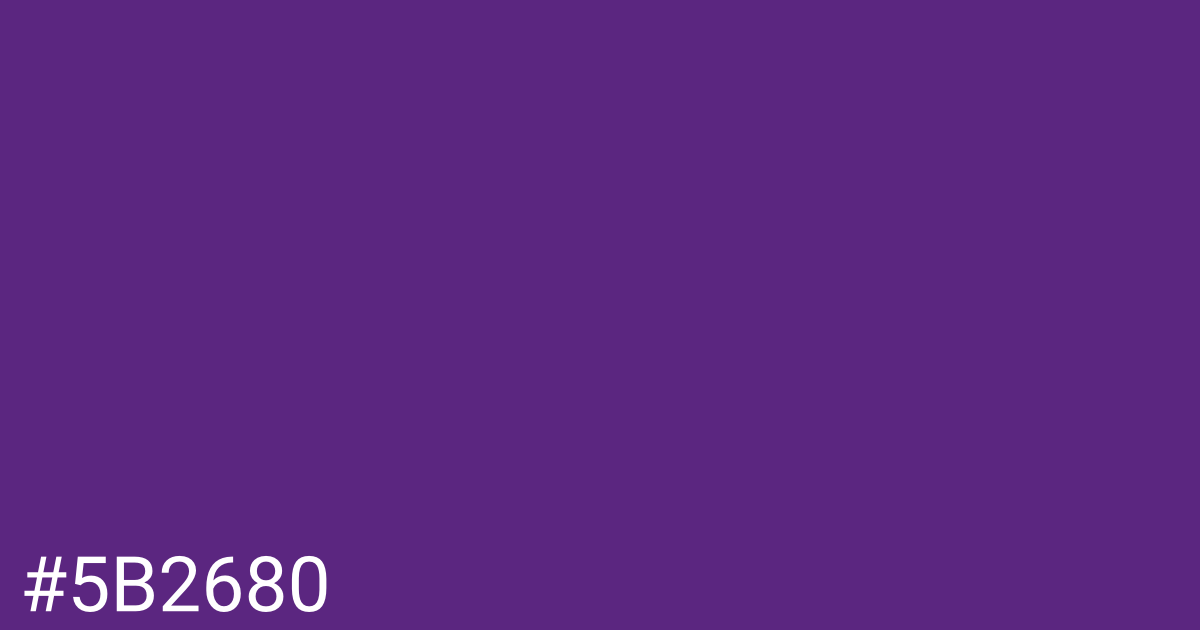 Hex color #5b2680 graphic