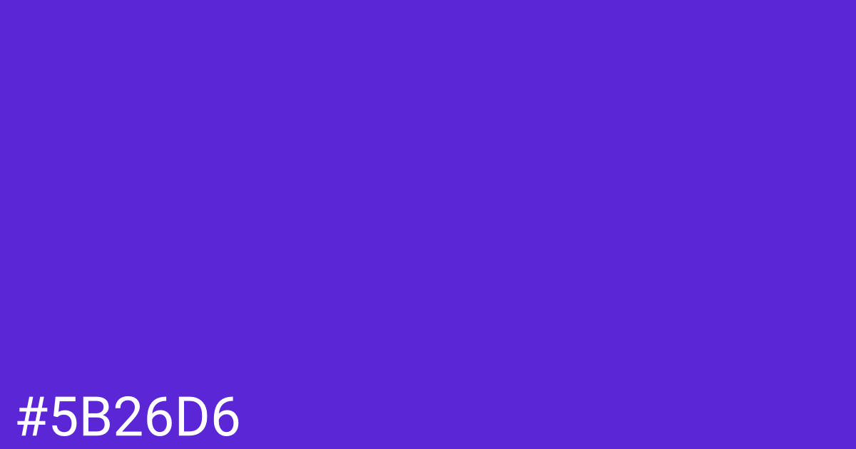 Hex color #5b26d6 graphic
