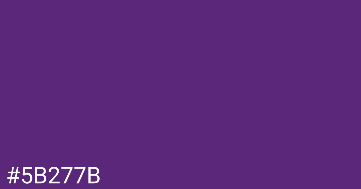 Hex color #5b277b graphic