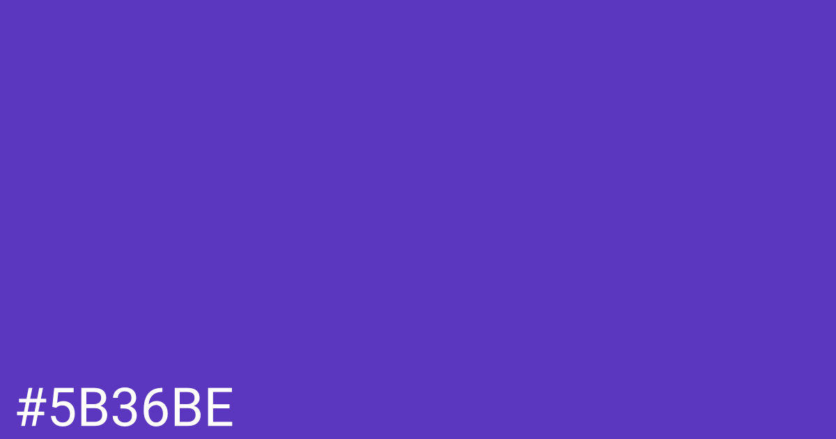 Hex color #5b36be graphic