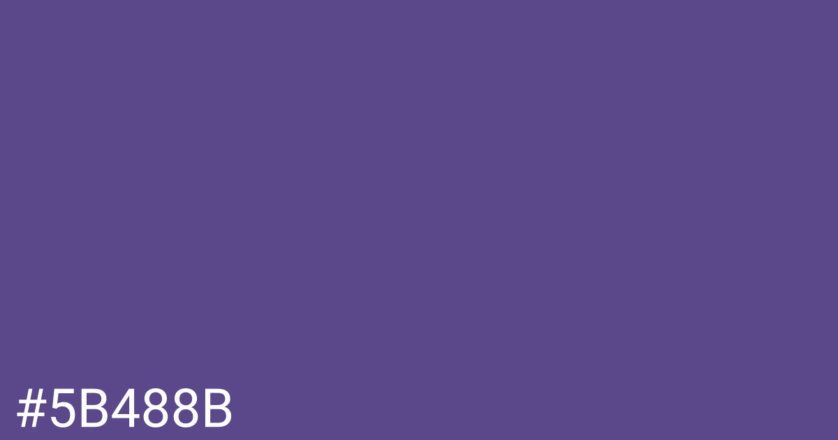 Hex color #5b488b graphic