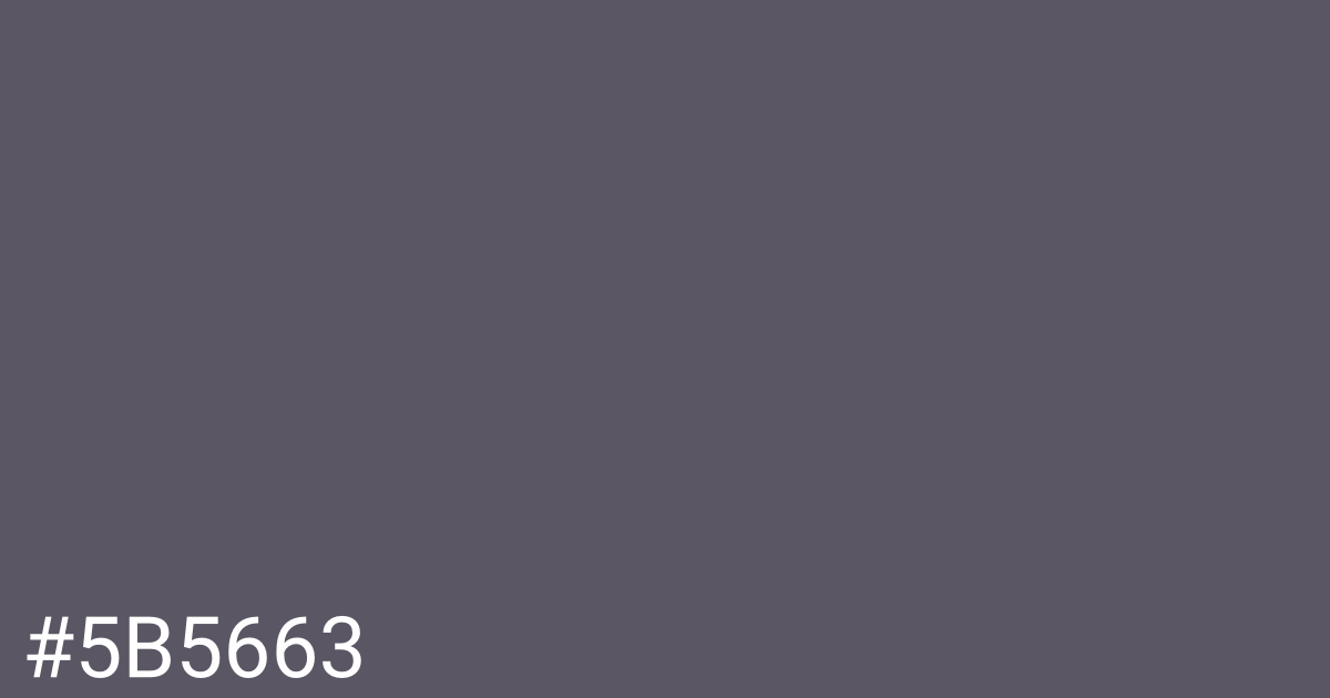 Hex color #5b5663 graphic