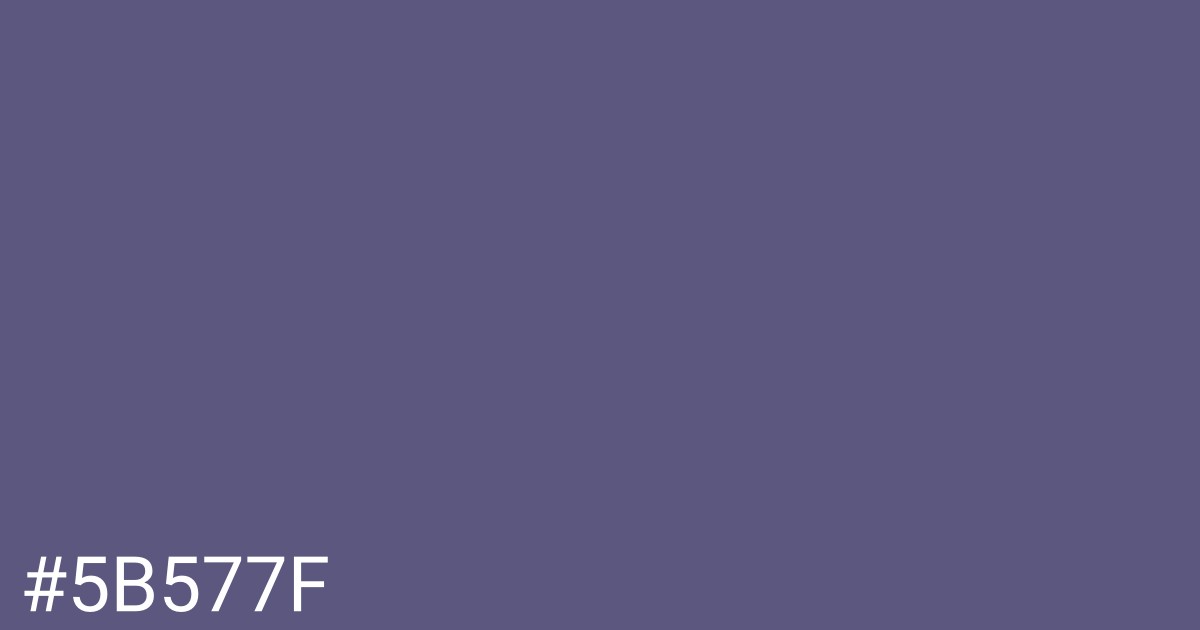 Hex color #5b577f graphic