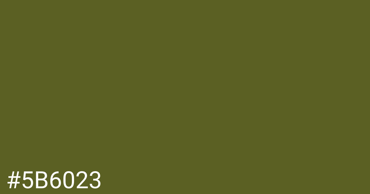 Hex color #5b6023 graphic