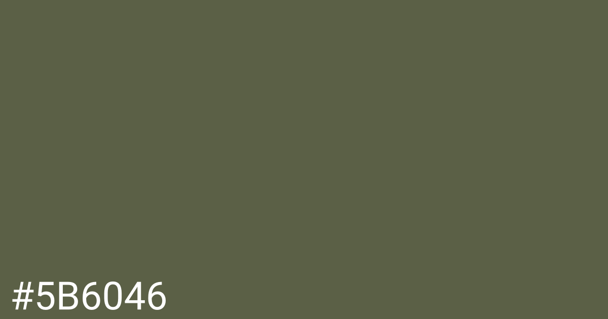 Hex color #5b6046 graphic