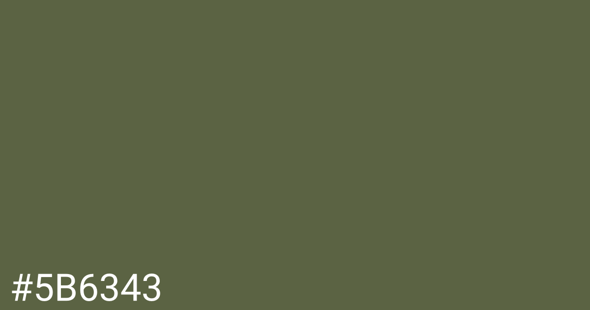 Hex color #5b6343 graphic