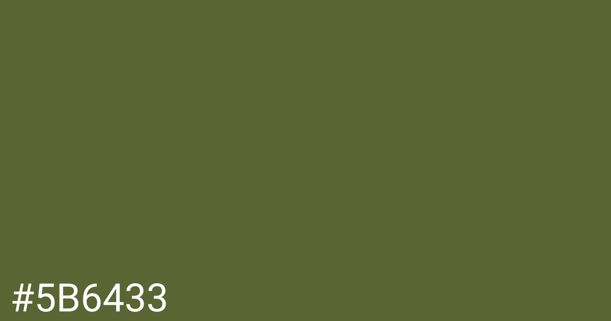 Hex color #5b6433 graphic