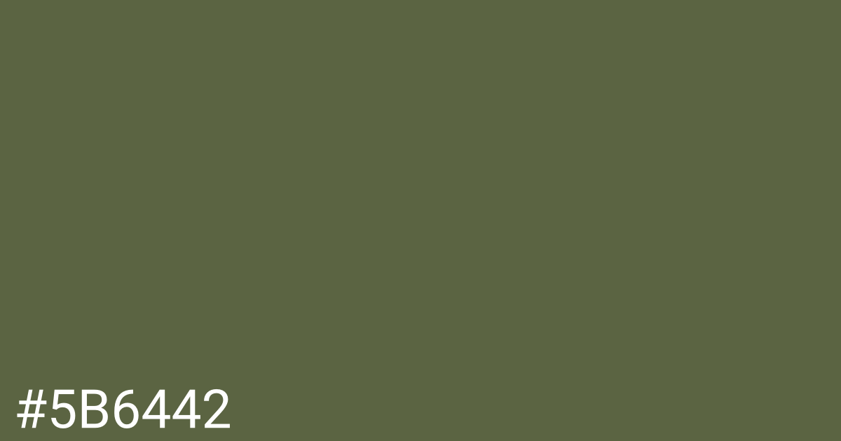 Hex color #5b6442 graphic