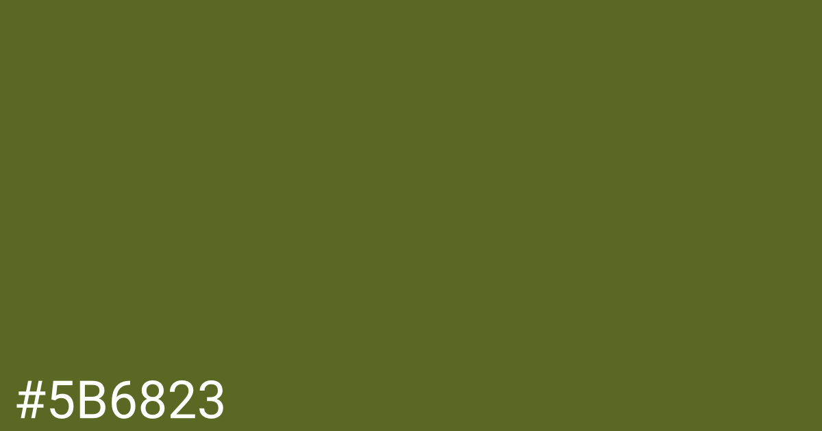 Hex color #5b6823 graphic